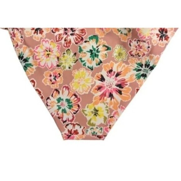 NWT Tanya Taylor Tia Bikini Bottom Floral Dahlia Beaded Hips Swim XS Pink Rose - Picture 8 of 12